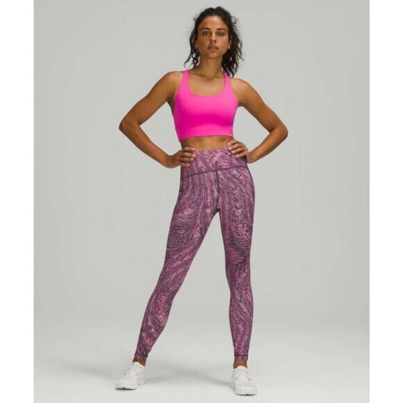 LULULEMON Swift Speed High-Rise Tight 28" Size 4 Dimensional Sonic Pink Multi - Picture 3 of 8